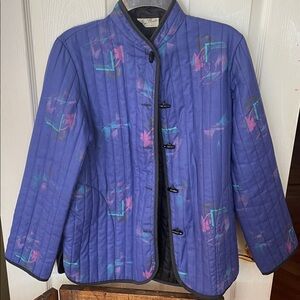 Jon Woods vintage Quilted Mandarin Collar Jacket